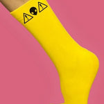 Alien Warning Graphic Socks
