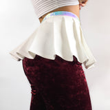 Unicorn Peplum Skirt In White