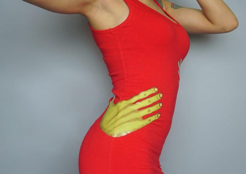 Alien Touch - Graphic Red Dress